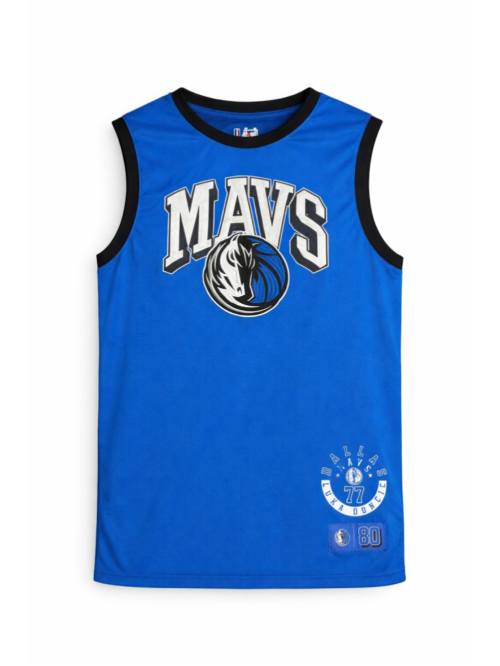 NBA Men's Dallas Mavericks LUKA DONCIC #77 Blue/Black Sleeveless Jersey Sz M - Picture 1 of 7